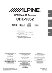 Alpine CDE-9852 Manual De Operación