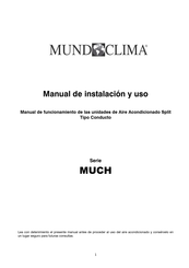 mundoclima MUCH-25-H4 Manual De Instalacion Y Uso