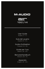 M-Audio AIR 192 Guia Del Usuario