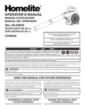 Homelite UT09526 Manual Del Operador