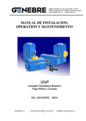 Genebre GNP300 Manual De Instalación, Operación Y Mantenimiento