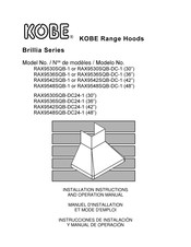 KOBE RAX9530SQB-DC-1 Instrucciones De Instalación Y Manual De Operación