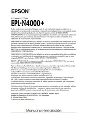 Epson EPL-N4000+ Guia De Instalacion