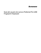 Lenovo Preferred Pro USB Fingerprint Guia Del Usuario