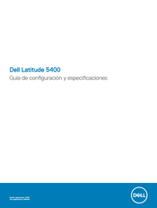 Dell Latitude 5400 Guía De Configuración Y Especificaciones