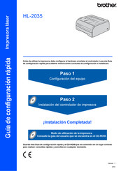 Brother HL-2035 Guía De Configuración Rápida