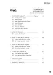 Silva NOMAD Manual De Instrucciones