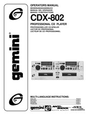 Gemini CDX-802 Manual Del Operador