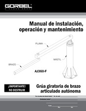 GORBEL AJ360-F Manual De Instalación, Operación Y Mantenimiento