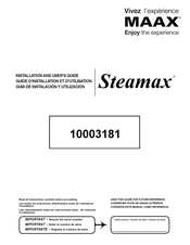 MAAX Steamax 10003181 Guía De Instalación Y Utilización