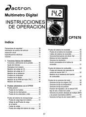 Actron CP7676 Instrucciones De Operación