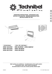 Technibel Climatisation KPAV 220 C5VA Serie Instrucciones De Uso