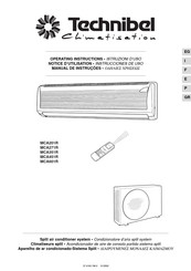 Technibel Climatisation MCA451R Instrucciones De Uso