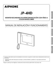 Aiphone JP-4HD Manual De Instalación Y Funcionamiento