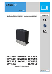 CAME BKV20RGS Manual De Instalación