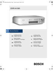 Bosch DVR1A1081 Manual De Instalación