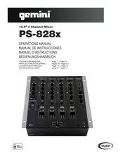 Gemini PS-828x Manual De Instrucciones