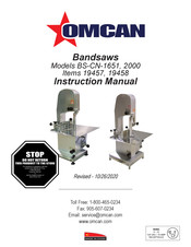 Omcan BS-CN-2000 Manual De Instrucciones