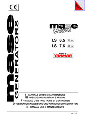 Yanmar MASE GENERATORS I.S. 7.6 Manual Uso Y Mantenimento