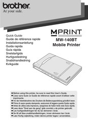 Brother MPRINT MW-140BT Guía Rápida