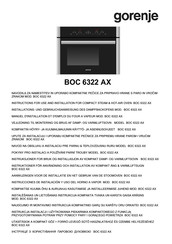 Gorenje BOC 6322 AX Manual De Instrucciones