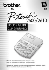 Brother P-Touch 2600 Guía De Usuario