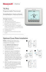 Honeywell Home TH6220U Instrucciones Para La Instalación