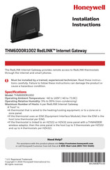 Honeywell RedLINK THM6000R1002 Instrucciones Para La Instalación