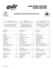 COZY VC201C Instrucciones Para La Instalación Y La Operación