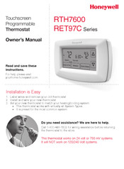 Honeywell RET97C Serie Manual Del Propietário