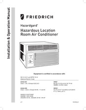 Friedrich Hazardgard Article 501 Manual De Instalación Y Funcionamiento