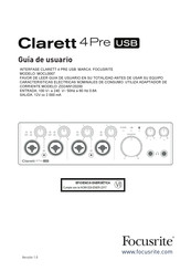 Focusrite Clarett 4 Pre Guía De Usuario