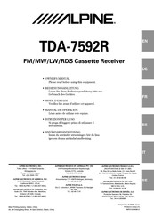 Alpine TDA-7592R Manual De Operación