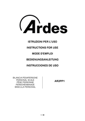 ARDES AR2PP1 Instrucciones De Uso