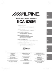 Alpine KCA-620M Manual De Operación