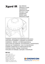 Crowcon Xgard IR Instrucciones De Instalación, Funcionamiento Y Mantenimiento