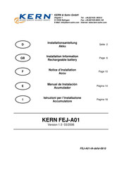 KERN FEJ-A01 Manual De Instalación