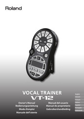 Roland VOCAL TRAINER VT-12 Manual Del Usuario