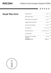 Ricoh P3500 Manual De Instrucciones
