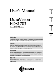 Eizo DuraVision FDS1703 Manual De Usuario