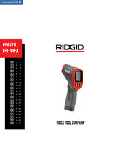 RIDGID micro IR-100 Manual De Instrucciones