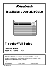Friedrich UE12 Guía De Instalación Y Funcionamiento