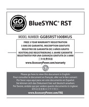 GOgroove BlueSYNC RST GGBSRST100BKUS Manual De Instrucciones