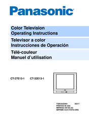 Panasonic CT-27E13-1 Instrucciones De Operación