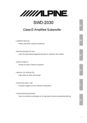 Alpine SWD-2030 Manual De Operación