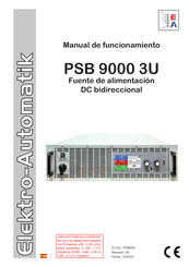 Electro-Automatik PSB 9000 3U Manual De Funcionamiento