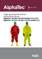 Ansell AlphaTec 66-300 111 Instrucciones De Uso