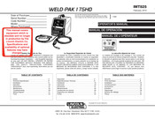 Lincoln Electric WELD-PAK 175HD Manual De Operación