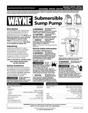 Wayne SSPF50 Manual De Operación