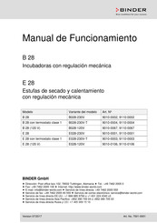 Binder 9010-0067 Manual De Funcionamiento